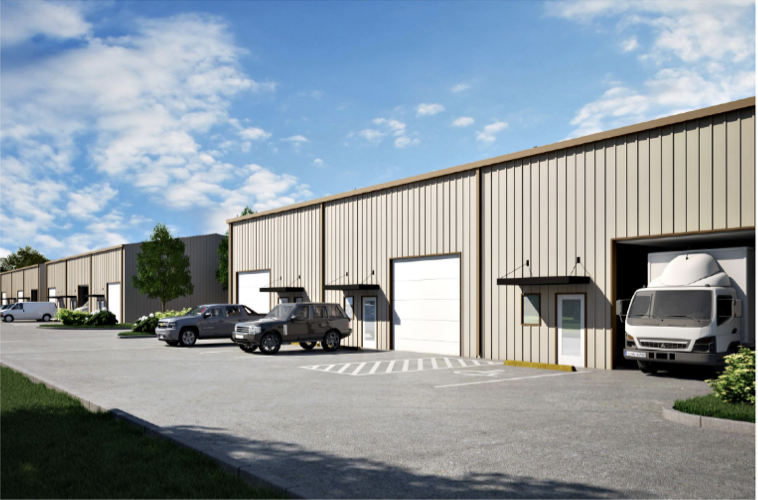 HJPM business park exterior with flex-industrial bays